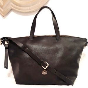 Kate Spade tote crossbody Black leather excellent condition 1